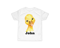 Boy Easter Duck Personalized Short Sleeves Shirt or Long Sleeves Shirt - Sew Lucky Embroidery
