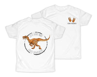 Boy Loves T-Rex Dinosaurs Personalized Short or Long Sleeves Shirt - Sew Lucky Embroidery