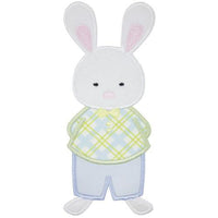 Boy Bunny Rabbit Patch - Sew Lucky Embroidery