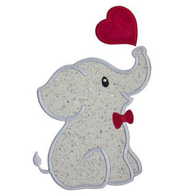 Boy Elephant Sew or Iron on Embroidered Patch