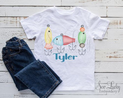 Boys Fishing Trio Personalized Shirt