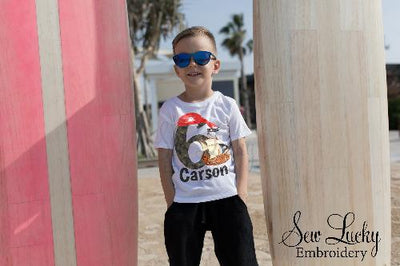 Boys Pirate Birthday Personalized Shirt
