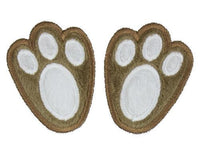 Brown Bunny Feet Patch - Sew Lucky Embroidery