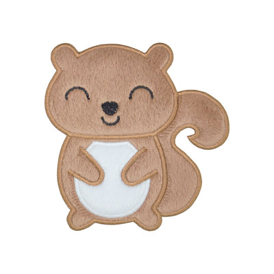 Brown Squirrel Sew or Iron on Embroidered Patch