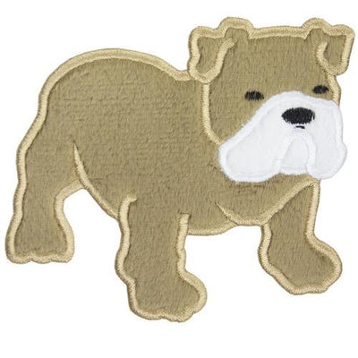 Bulldog Boy Football Sew or Iron on Embroidered Patch
