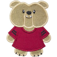 Bulldog Boy Football Patch- Sew Lucky Embroidery