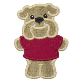 Bulldog Boy Football Patch - Sew Lucky Embroidery
