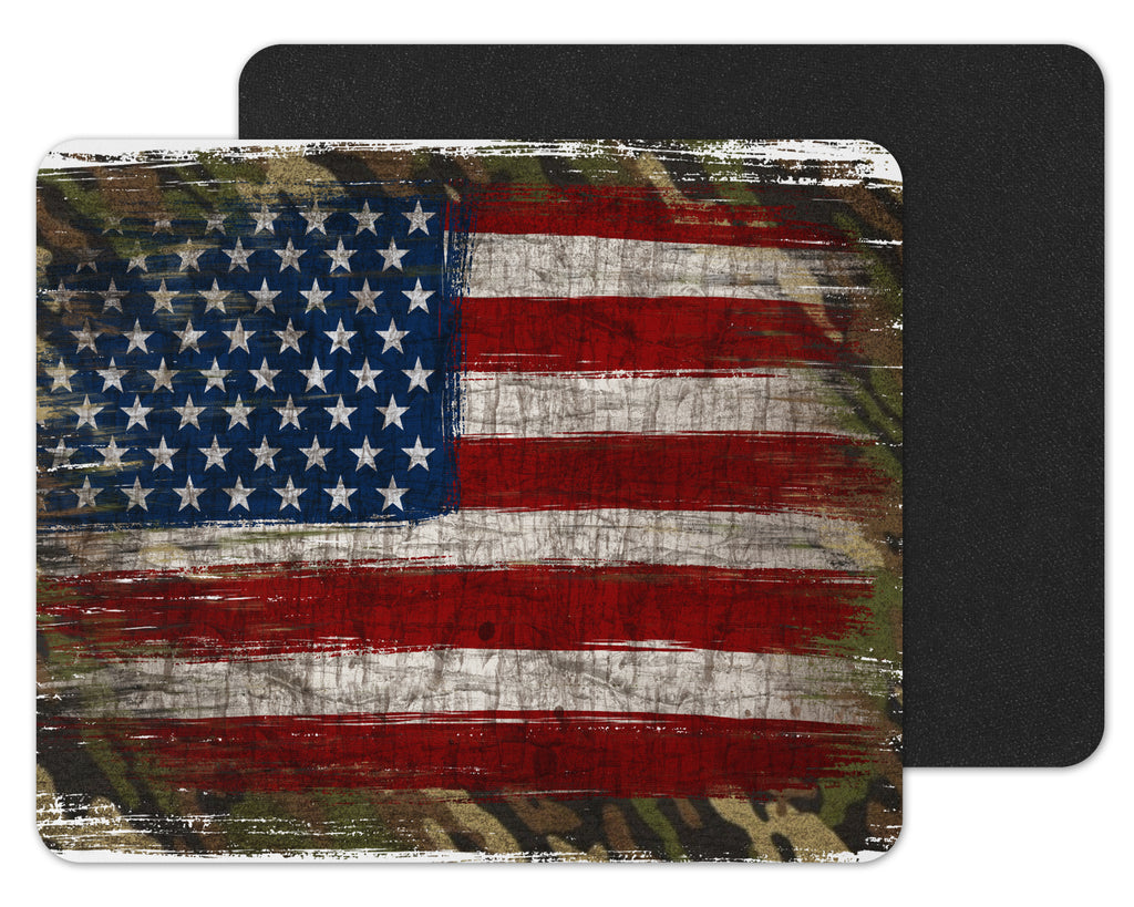 Camouflage American Flag Mouse Pad - Sew Lucky Embroidery