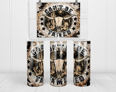 Can't Be Tamed 20 oz insulated tumbler with lid and straw