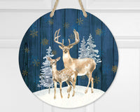 Christmas Deer Door Hanger - Sew Lucky Embroidery