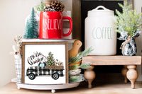 Christmas Truck Christmas Sign - Sew Lucky Embroidery