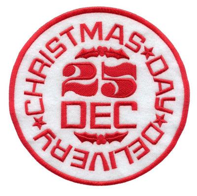 Christmas Day Delivery Sew or Iron on Embroidered Patch