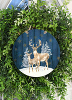 Christmas Deer Door Hanger - Sew Lucky Embroidery