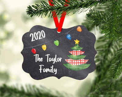ChristmasTree with Lights Ornament Personalized