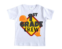 Construction Back to School Crew Shirt - Sew Lucky Embroidery