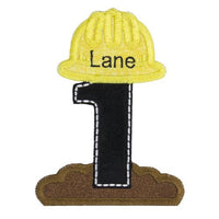 Construction Number Birthday Patch - Sew Lucky Embroidery