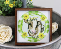 Farmhouse Cow Tier Tray Sign - Sew Lucky Embroidery