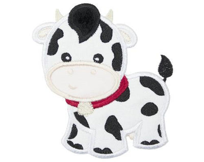 Cute Cow Sew or Iron on Embroidered Patch