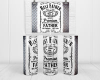 Dad Number 1 Forever 20 oz insulated tumbler with lid and straw - Sew Lucky Embroidery