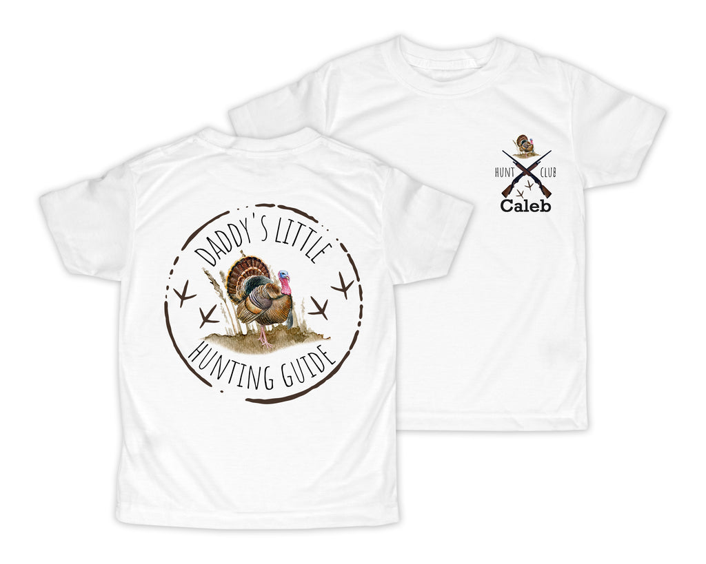 Daddy's Turkey Hunter Guide Personalized Short or Long Sleeves Shirt - Sew Lucky Embroidery