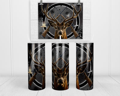 Deer Rifles 20 oz insulated tumbler with lid and straw