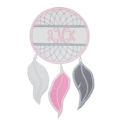 Dream-Catcher Monogrammed Sew or Iron on Embroidered Patch