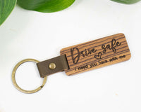 Engraved Wood Keychain - Sew Lucky Embroidery