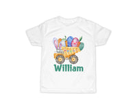 Easter Dump Truck Personalized Short or Long Sleeves Shirt - Sew Lucky Embroidery