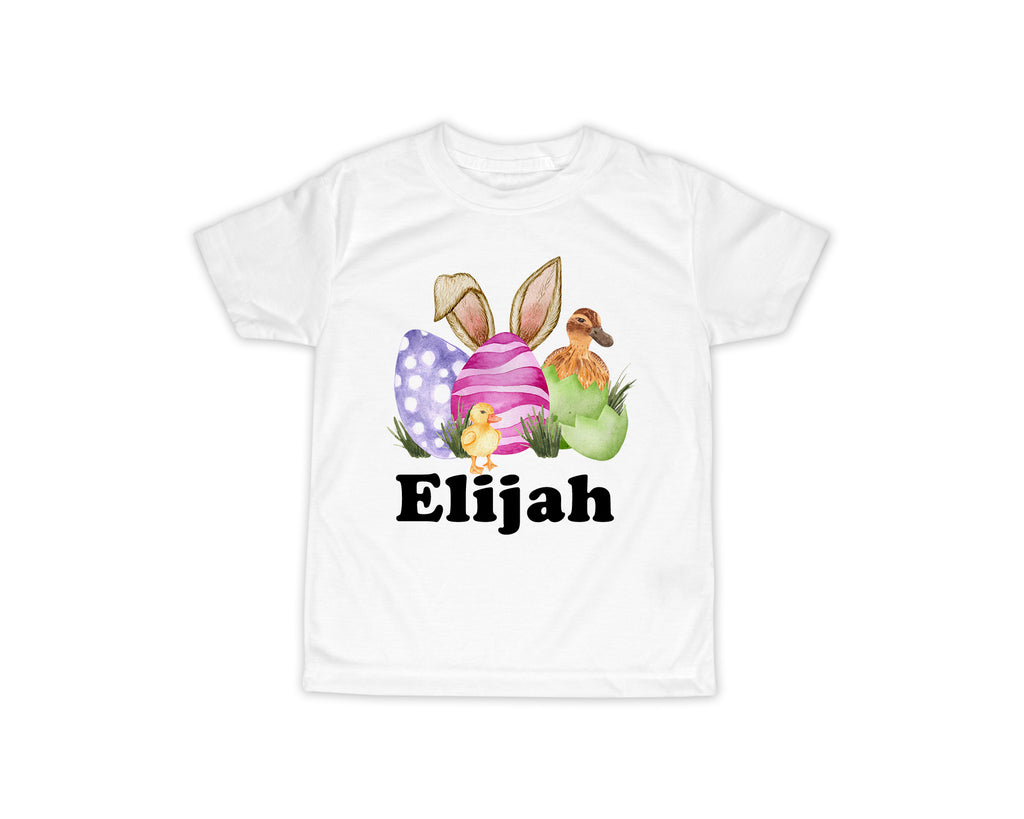 Easter Eggs Personalized Short or Long Sleeves Shirt - Sew Lucky Embroidery