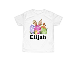 Easter Eggs Personalized Short or Long Sleeves Shirt - Sew Lucky Embroidery