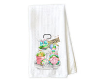 Easter Gnome in Tier Tray Waffle Weave Microfiber Kitchen Towel - Sew Lucky Embroidery