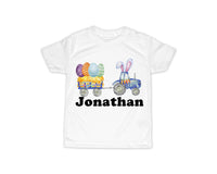 Easter Tractor Personalized Short or Long Sleeves Shirt - Sew Lucky Embroidery
