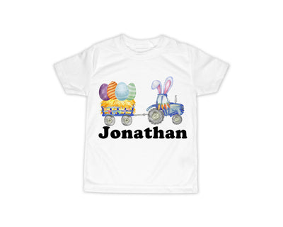 Easter Tractor Personalized Short or Long Sleeves Shirt