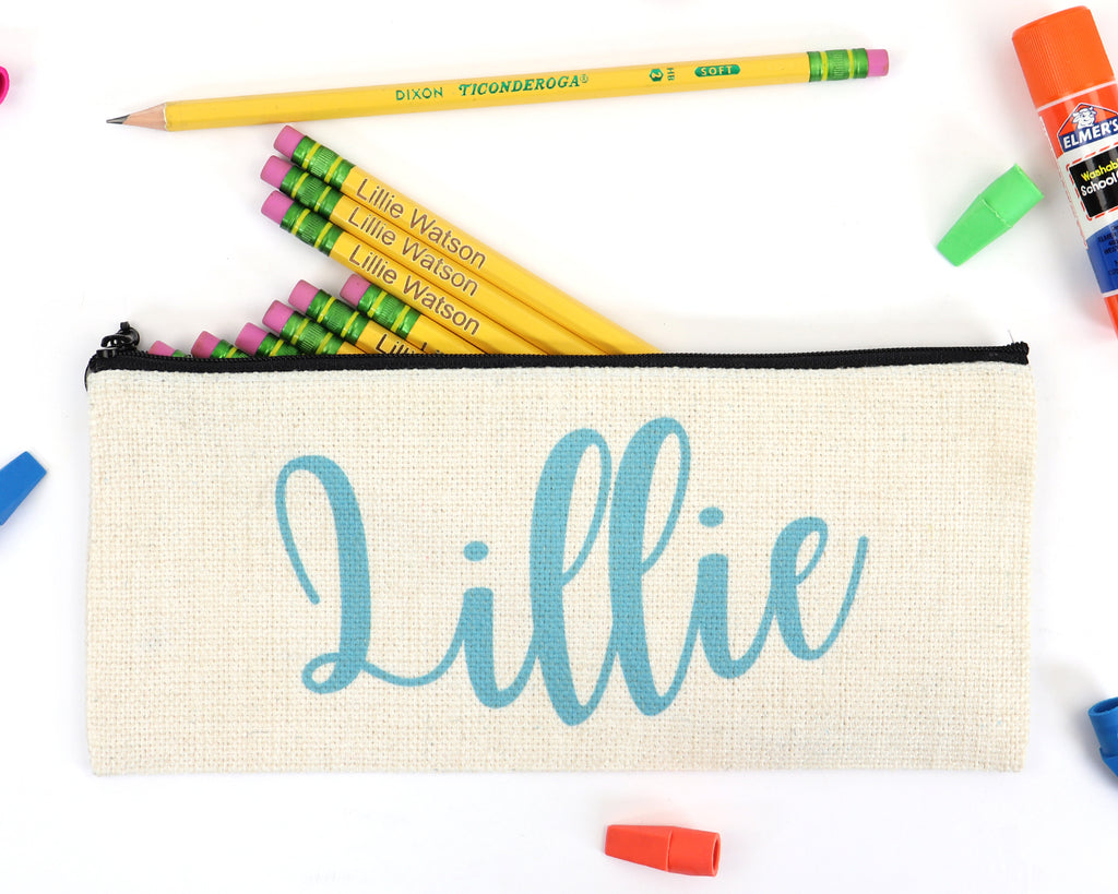 Engraved Back to School Pencils - Sew Lucky Embroidery