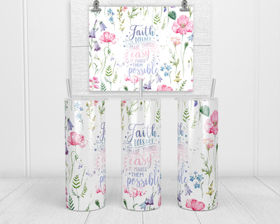 Faith 20 oz insulated tumbler with lid and straw
