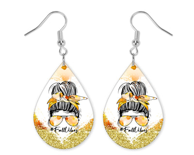 Fall Vibes Handmade Wood Earrings