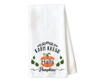 Farm Fresh Pumpkins Split Personalized Kitchen Towel 