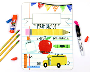 LARGE 9x12 My First and Last Day of School Sign - Sew Lucky Embroidery