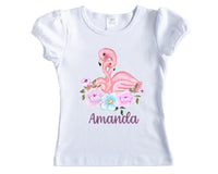 Flamingos Personalized Short or Long Sleeves Shirt - Sew Lucky Embroidery
