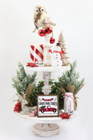 Fresh Cut Christmas Trees Tier Tray Sign - Sew Lucky Embroidery