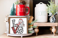Frosty Love Christmas Sign - Sew Lucky Embroidery