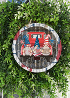Gnome 4th of July Door Hanger - Sew Lucky Embroidery