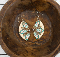 Half Mandala Earrings - Sew Lucky Embroidery