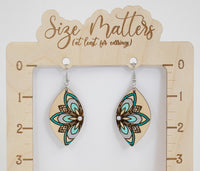 Half Mandala Earrings - Sew Lucky Embroidery
