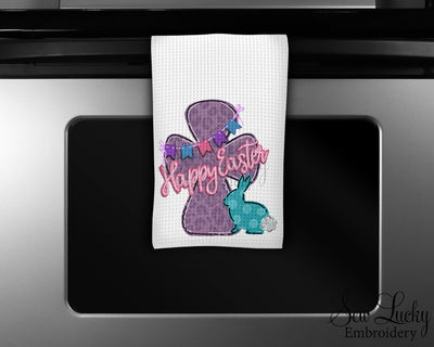 Happy Easter Waffle Weave Microfiber Kitchen Towel