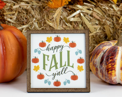 Happy Fall Y'all Tier Tray Sign