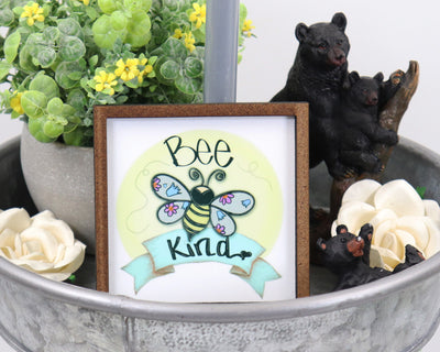 Honey Bee Kind Tier Tray Sign