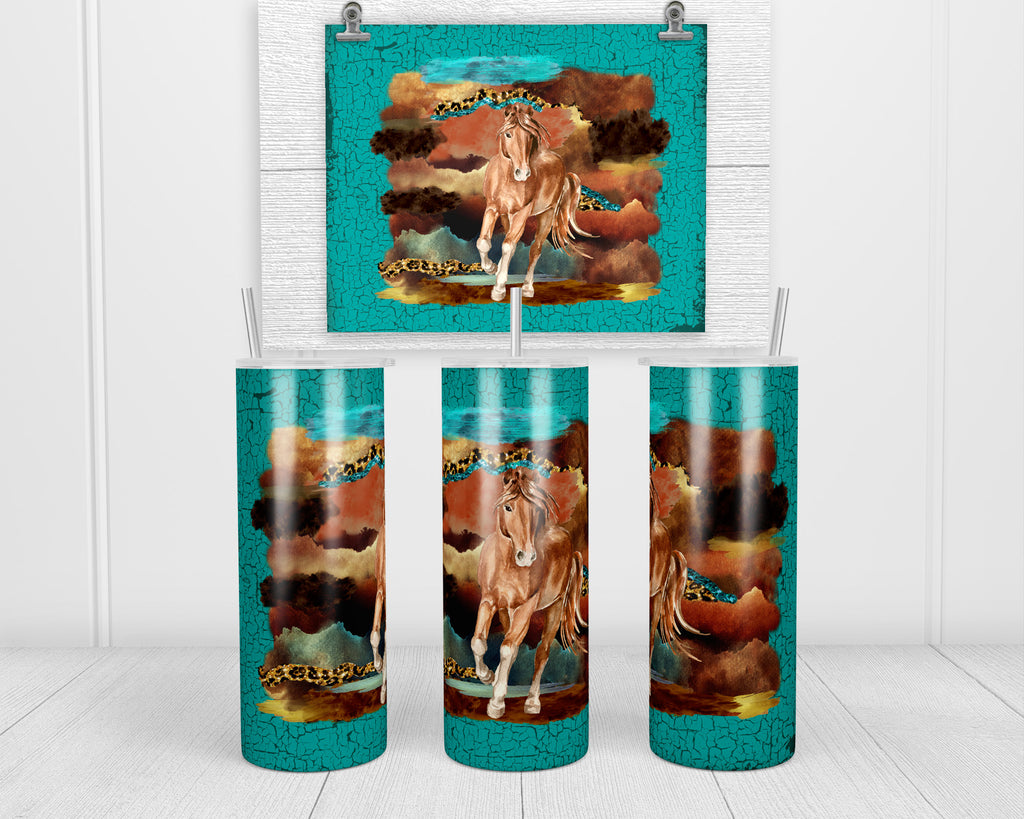 Horse Dreams 20 oz insulated tumbler - Sew Lucky Embroidery