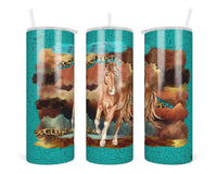 Horse Dreams 20 oz insulated tumbler - Sew Lucky Embroidery