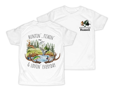 Huntin, Fishin, and Lovin Everyday Personalized Short or Long Sleeves Shirt